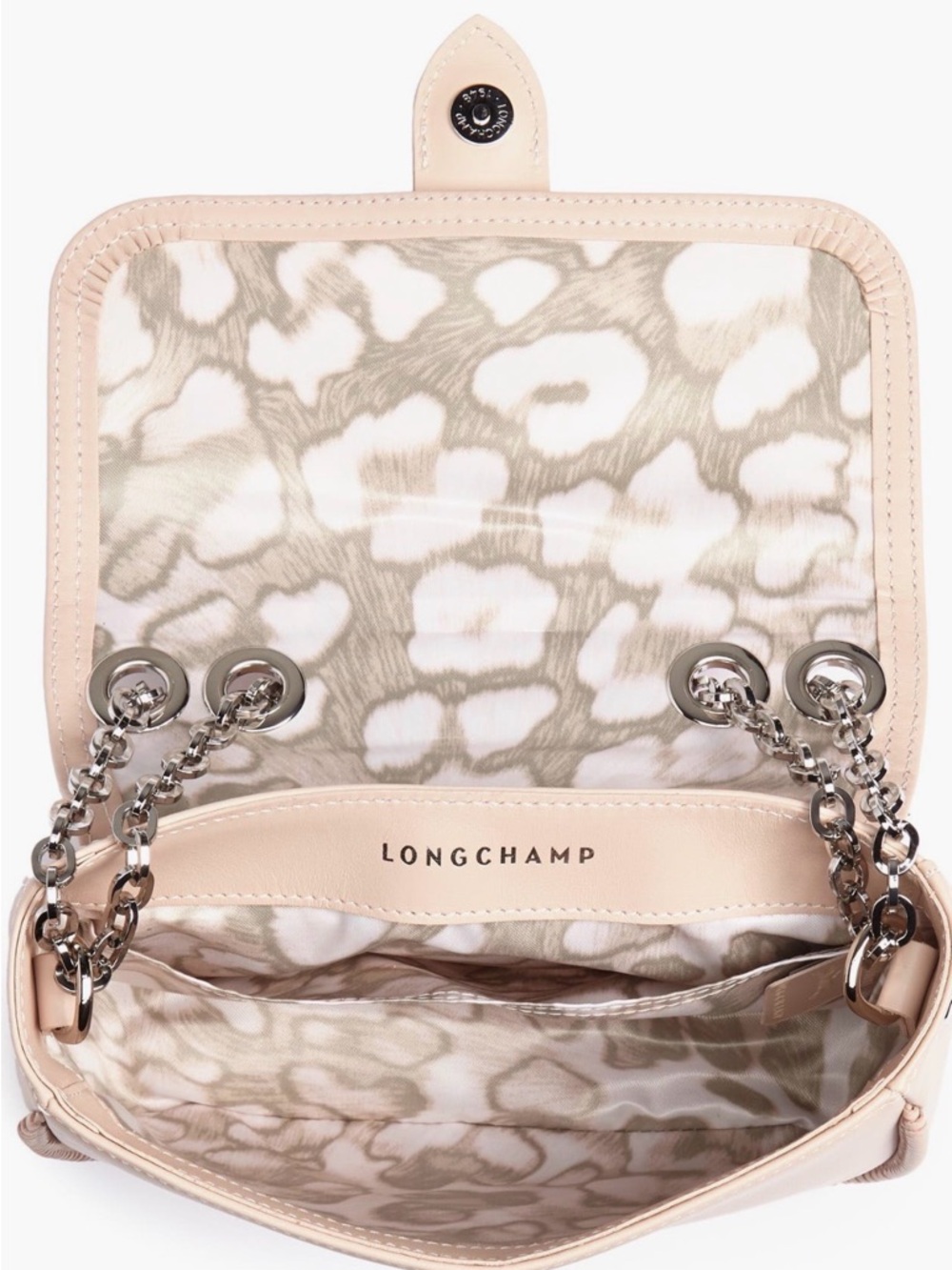 Longchamp Powder Pink Amazone Leather Crossbody Bag NWT - Picture 3 of 6